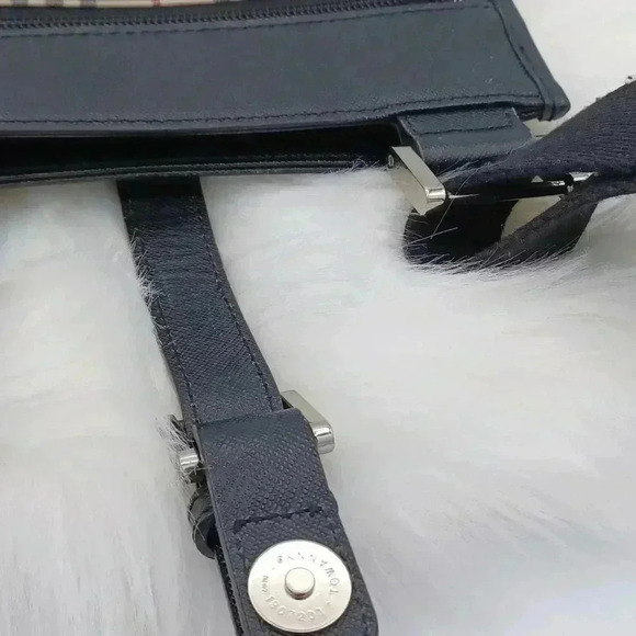 Burberry Nova Check Shoulder Bag Messenger Bag Diagonal Black Brown Flap - Picture 6 of 10